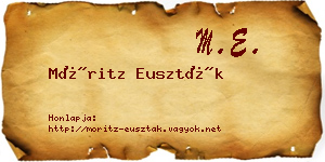 Móritz Euszták névjegykártya